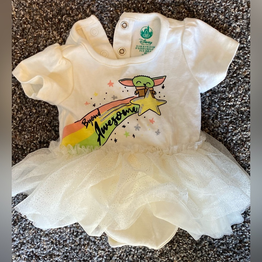 Baby yoda tutu onesie